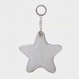 NWTs Victoria's Secret Star Pouch Keychain in Silver Sparkle O/S